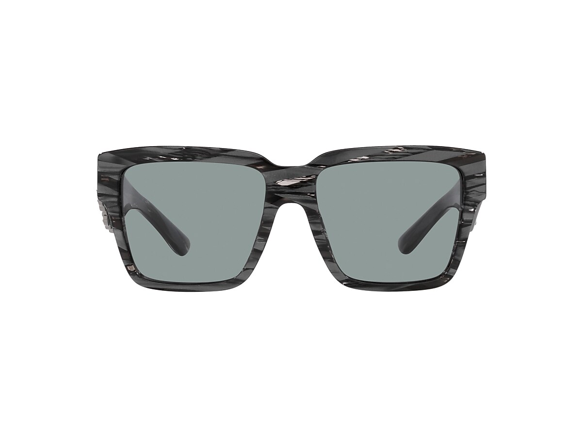 Dolce&Gabbana DG4436 55 Dark Grey & Striped Black Sunglasses 
