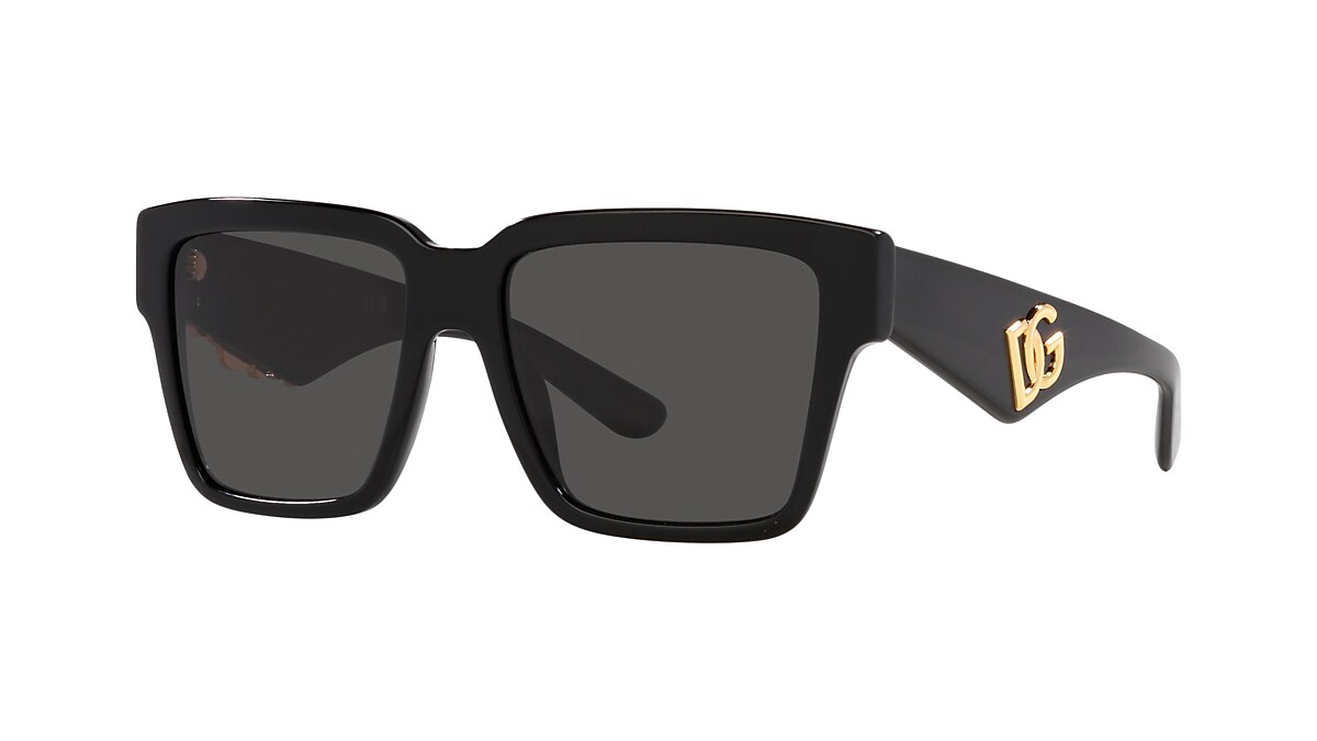 Dolce&Gabbana DG4436 55 Dark Grey & Black Sunglasses | Sunglass 