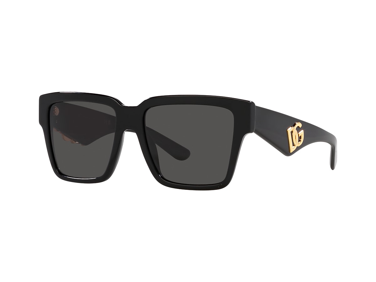 Dolce&Gabbana DG4436 55 Dark Grey & Black Sunglasses | Sunglass 