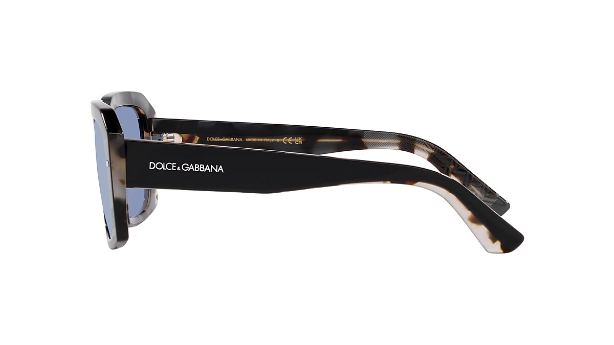 Dolce&Gabbana DG4430 54 Light Blue Mirror Silver & Black On Grey 