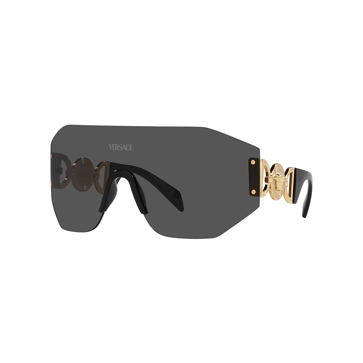 Versace VE2258 01 Dark Grey & Dark Grey Sunglasses | Sunglass 