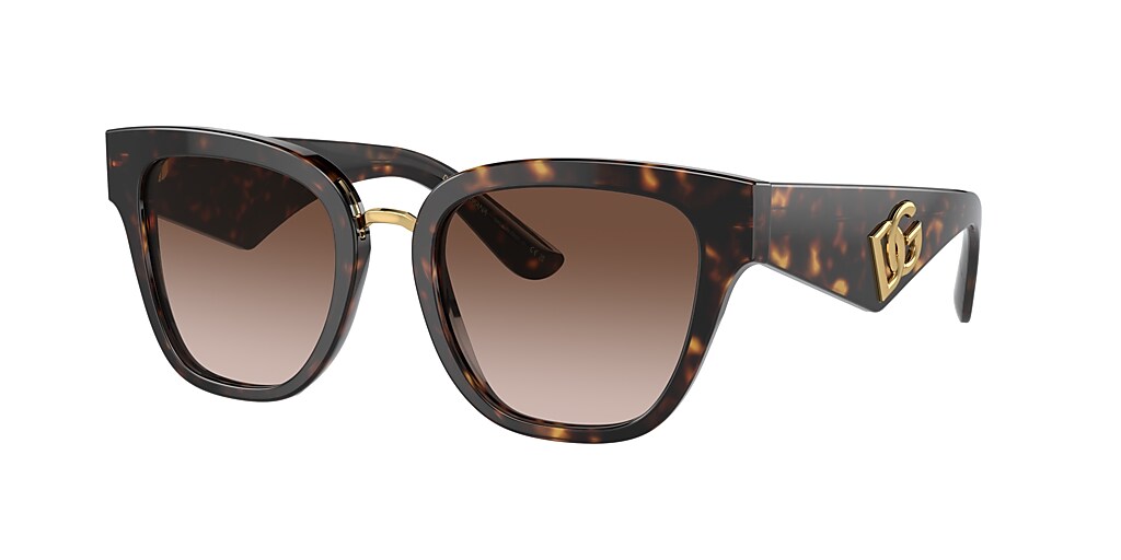 Dolce&Gabbana DG4437 51 Gradient Brown & Havana Sunglasses | Sunglass ...