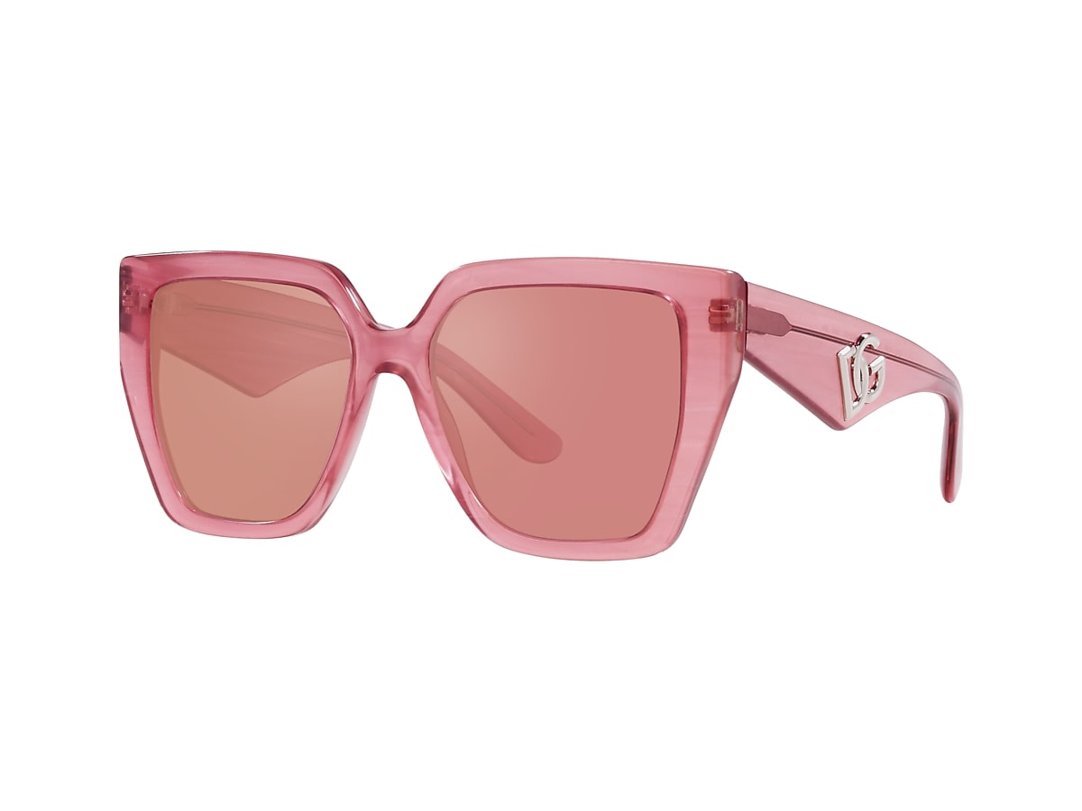 Dolce&Gabbana DG4438F 55 Pink Dark Mirror Red & Fleur Pink