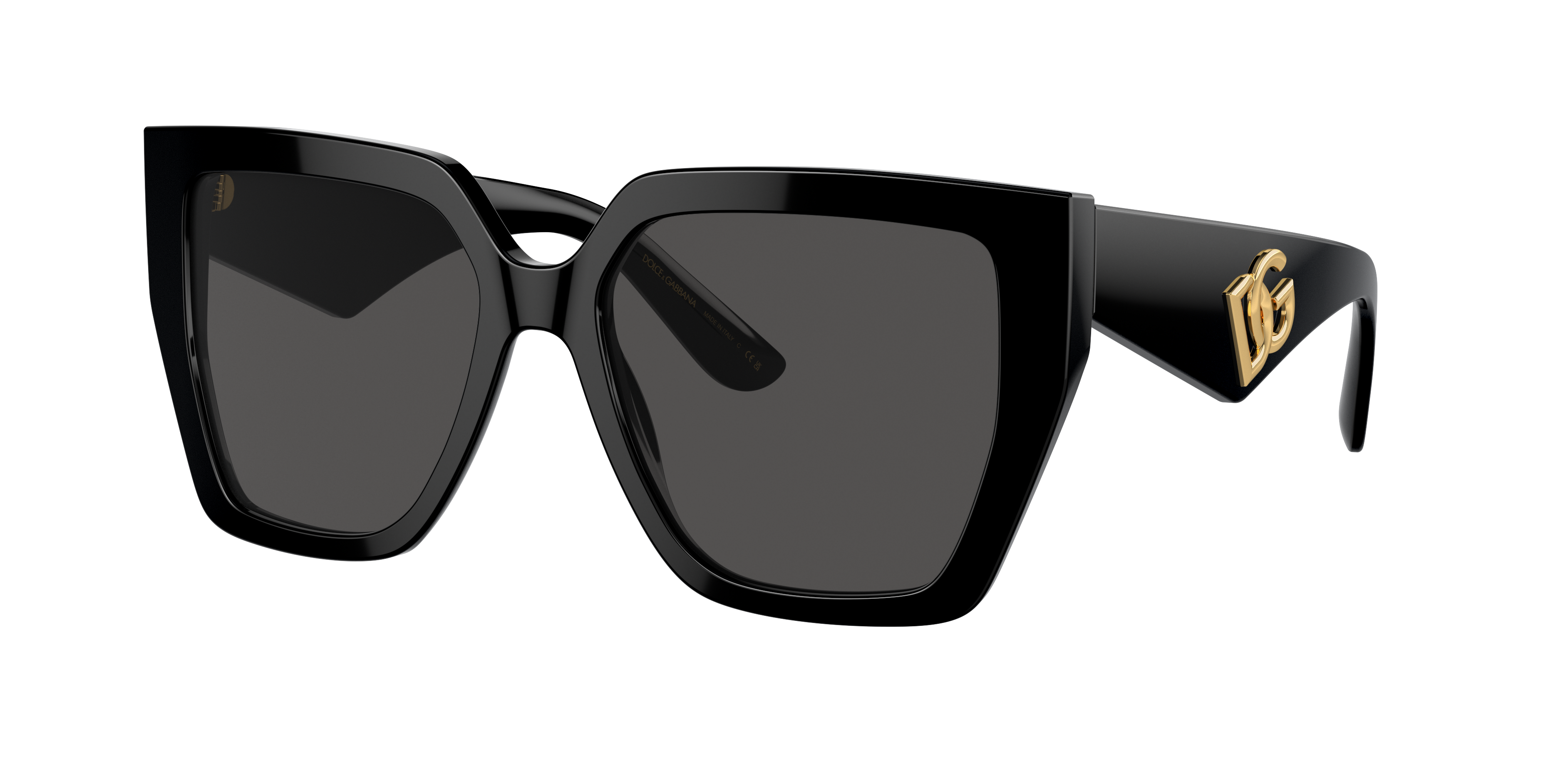 Dolce&Gabbana DG4438 55 Dark Hut Sunglasses & Grey USA Black | Sunglass