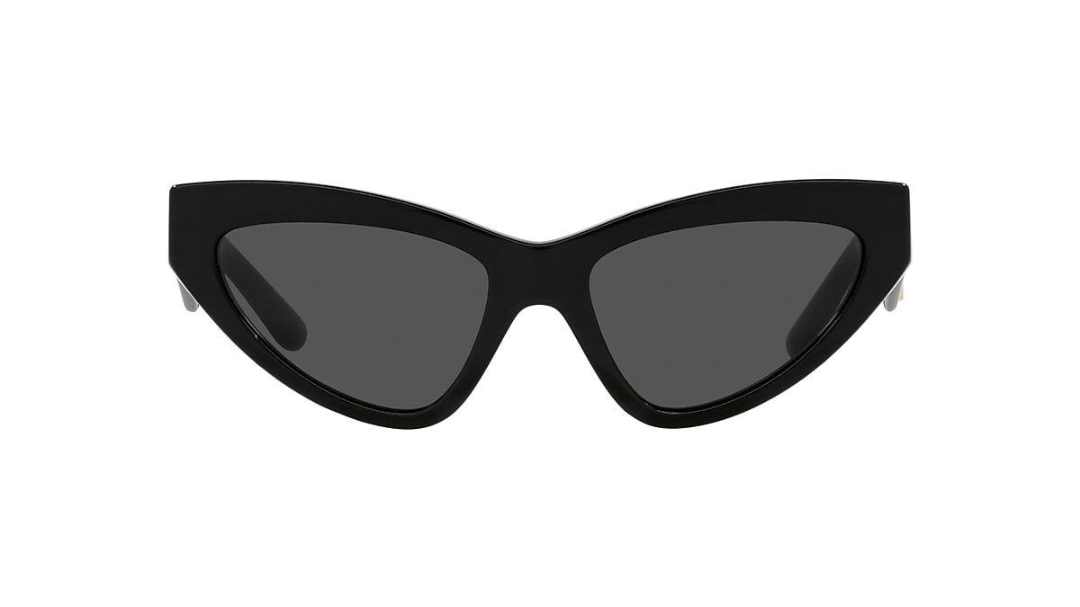Dolce&Gabbana DG4439 55 Dark Grey & Black Sunglasses | Sunglass 
