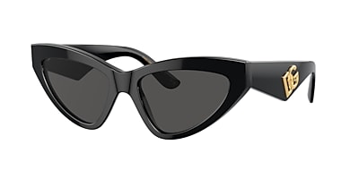 Dolce&Gabbana DG4439 55 Dark Grey & Black Sunglasses | Sunglass 