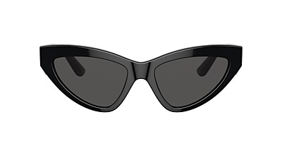 Dolce&Gabbana DG4439 55 Dark Grey & Black Sunglasses | Sunglass 