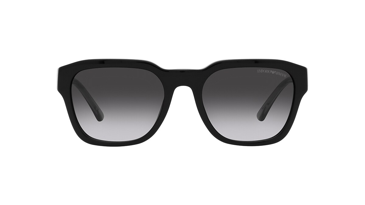 Emporio Armani EA4175 55 Gradient Grey & Shiny Black Sunglasses 
