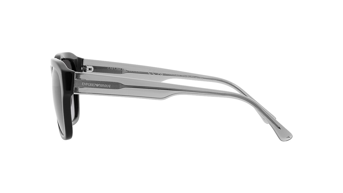 Emporio Armani EA4175 55 Gradient Grey & Shiny Black Sunglasses 