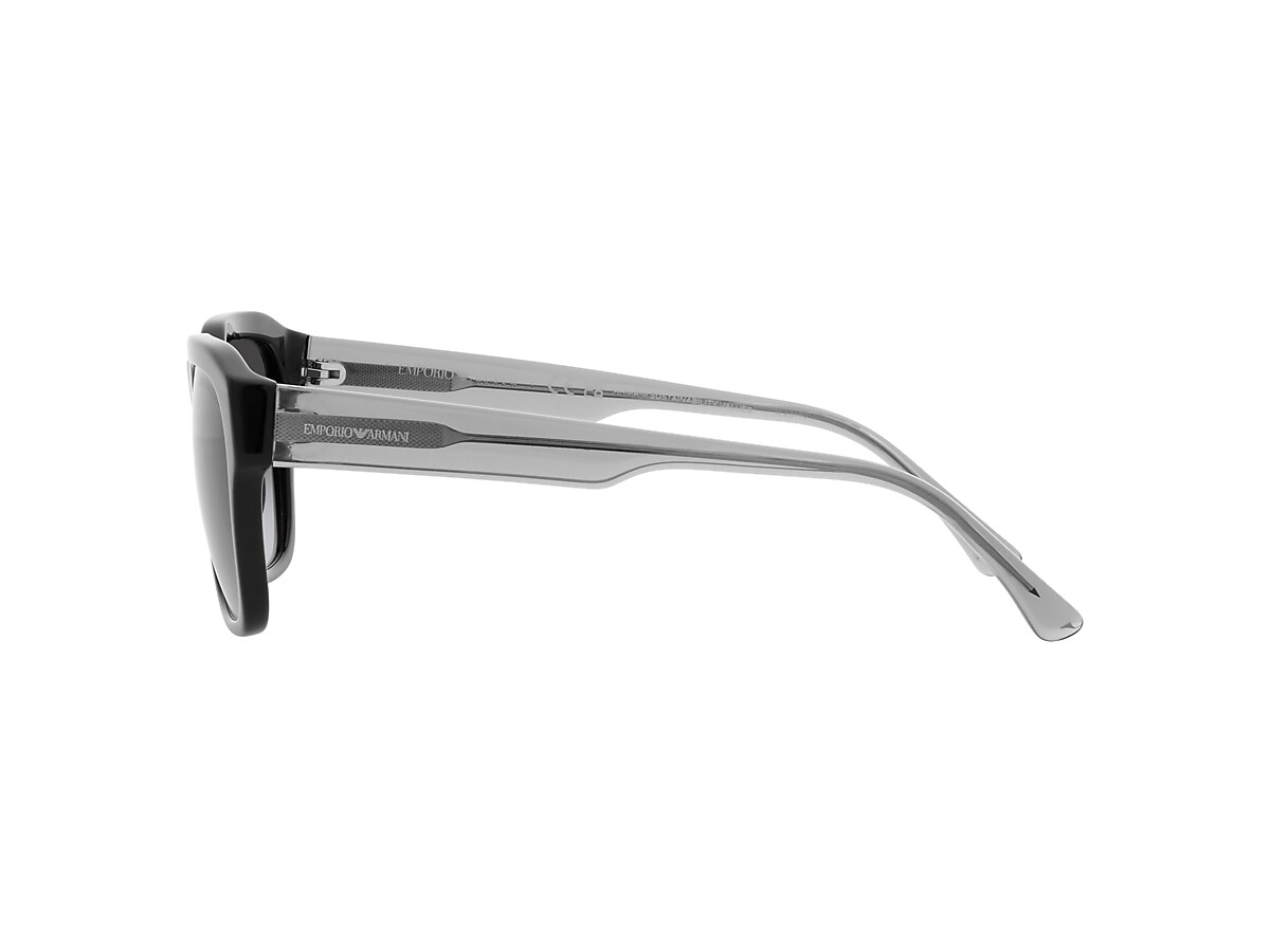Emporio Armani EA4175 55 Gradient Grey & Shiny Black Sunglasses 