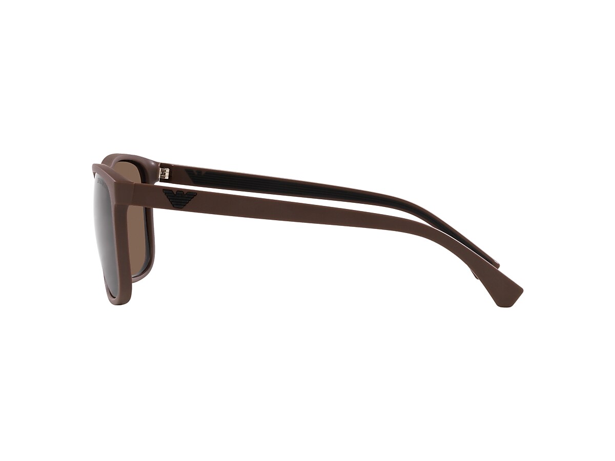 Emporio Armani EA4129 56 Dark Brown & Matte Brown Sunglasses 