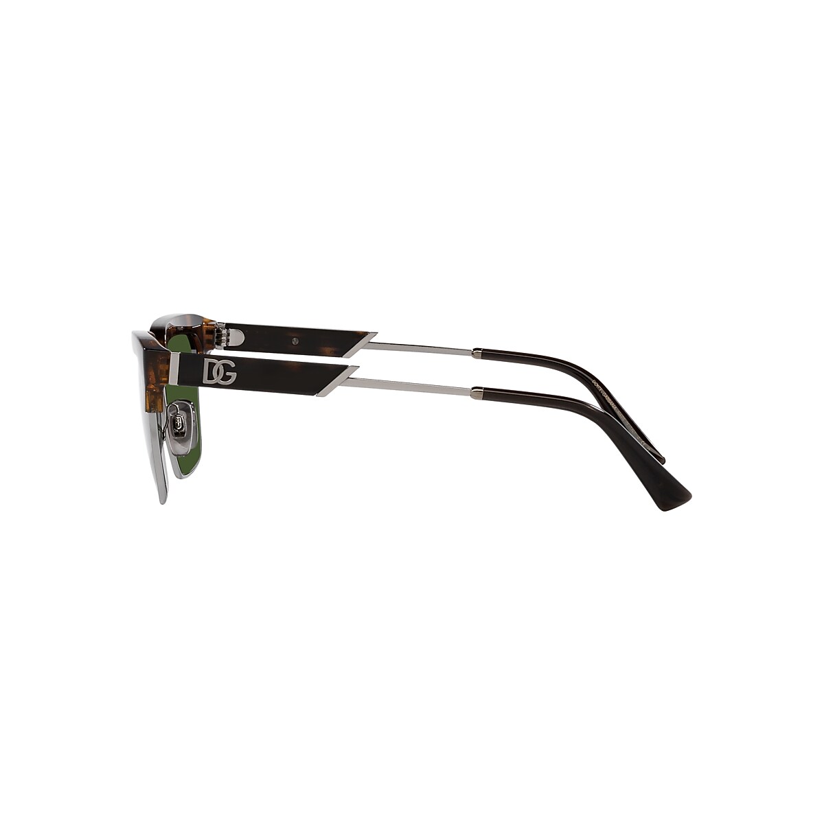 Dolce&Gabbana DG6185 55 Dark Green & Havana Sunglasses | Sunglass 