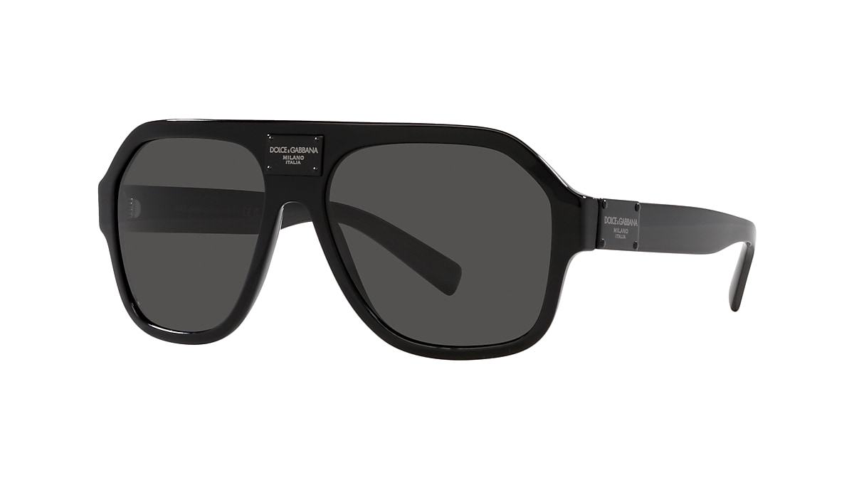 Dolce&Gabbana DG4433 58 Dark Grey & Black Sunglasses | Sunglass