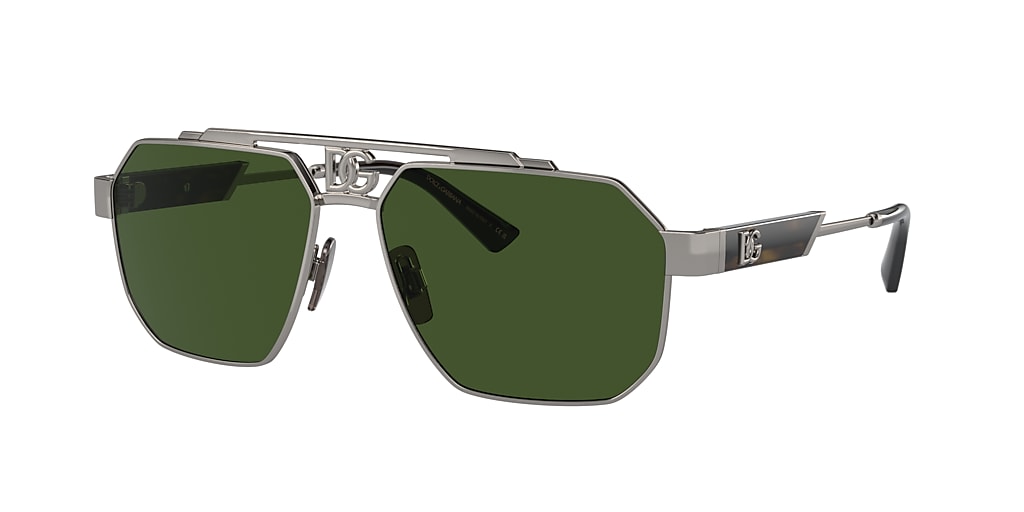 Dolce&Gabbana DG2294 59 Dark Green & Gunmetal Sunglasses | Sunglass Hut USA