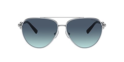 Tiffany & Co. TF3092 59 Azure Gradient Blue & Silver Sunglasses 