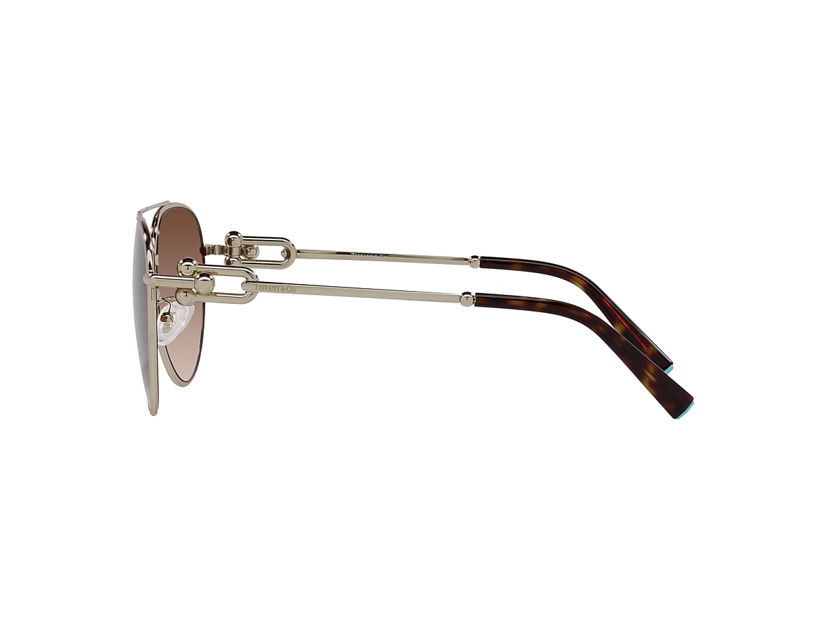 Tiffany & Co. TF3092 L (59 - 13) with Brown lenses and Gold