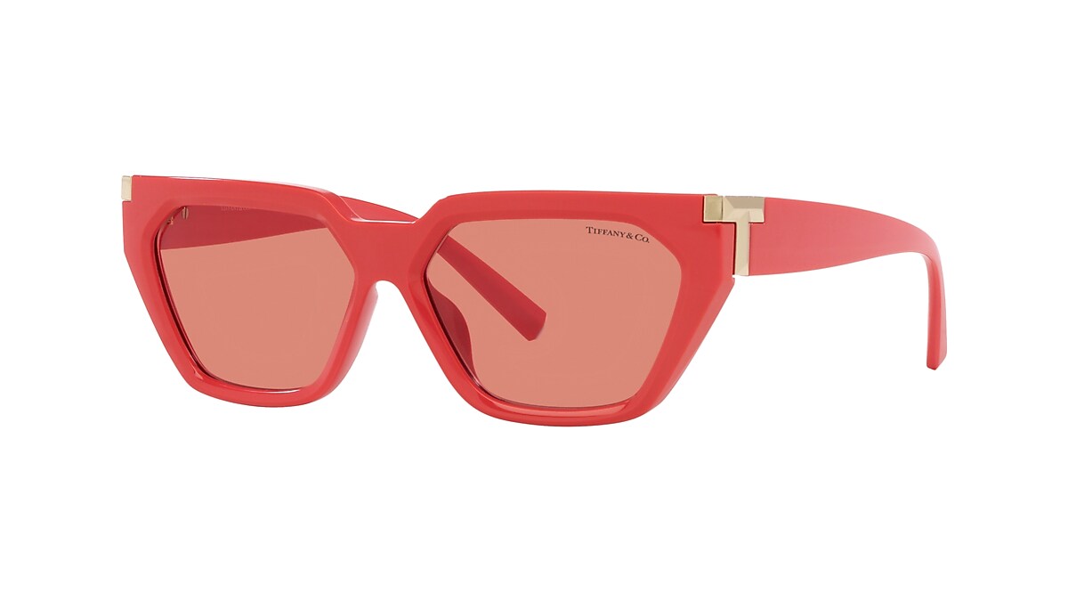 TIFFANY & CO. TF4205U Coral - Women Luxury Sunglasses, Pink Lens
