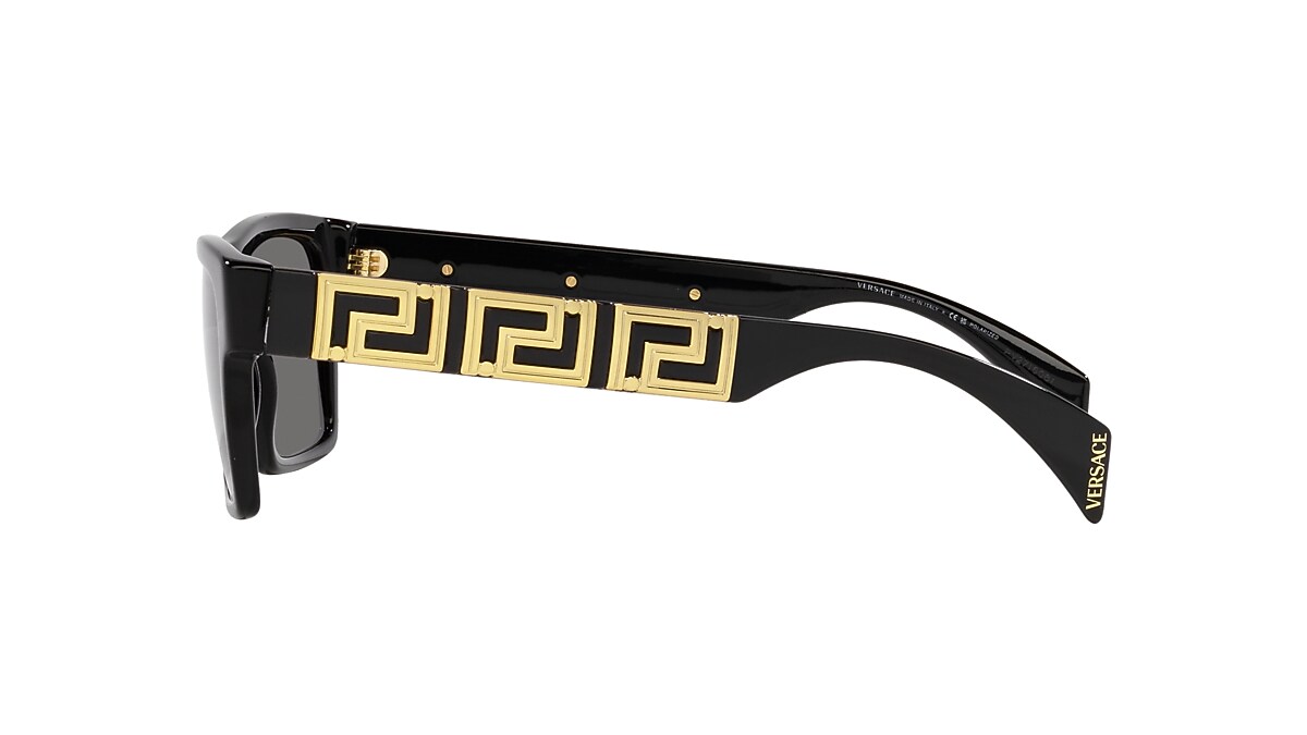 Versace VE4445 54 Polar Dunkelgrau & Schwarz Polarisiert 