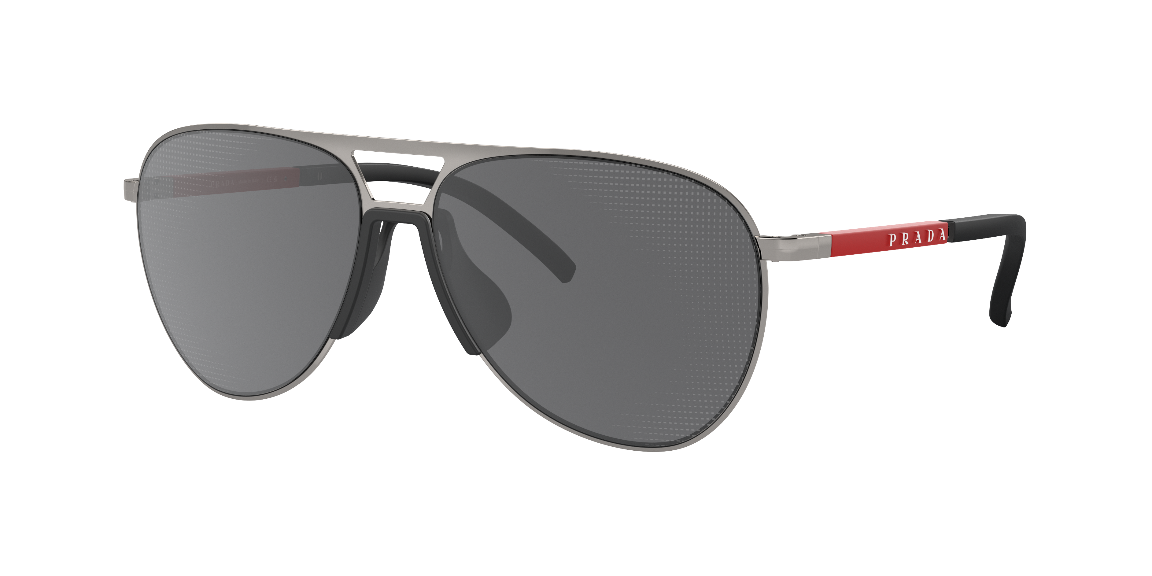 Shop Prada Linea Rossa Man Sunglasses Ps 51xs In Grey Mirror Black