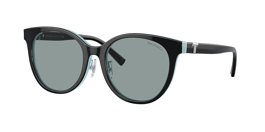 Tiffany & Co. TF4209D 54 Dark Grey & Black On Tiffany Blue Sunglasses ...