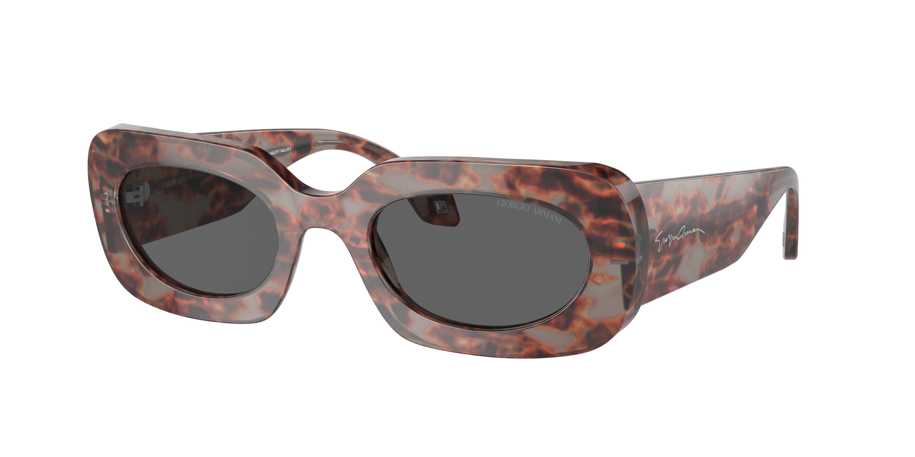 Giorgio Armani Ar8182 Grey Havana Sunglasses In Dark Grey
