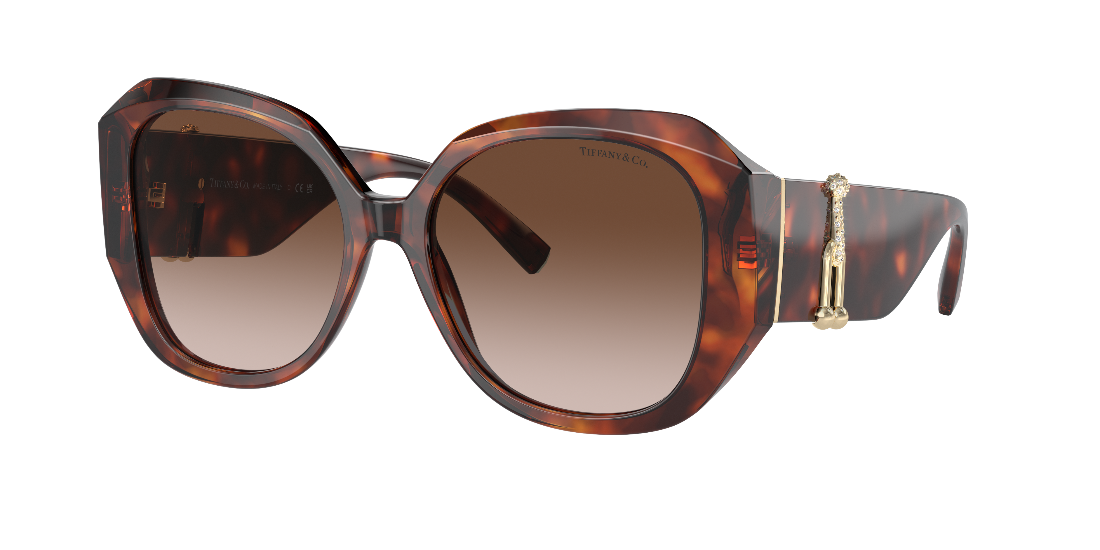 Tiffany & Co . Woman Sunglass Tf4207bf In Brown Gradient