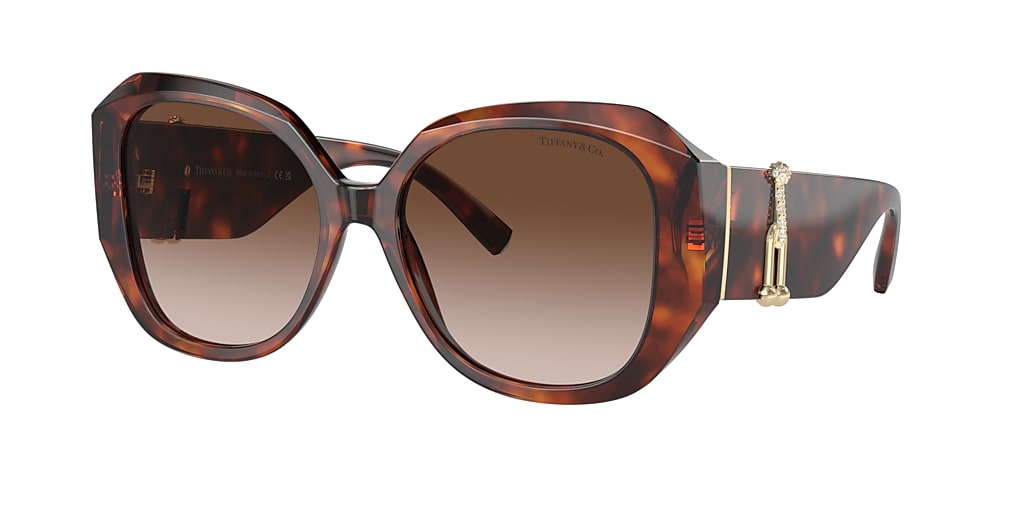 Tiffany & Co. TF4207BF 55 Brown Gradient & Havana Sunglasses | Sunglass ...