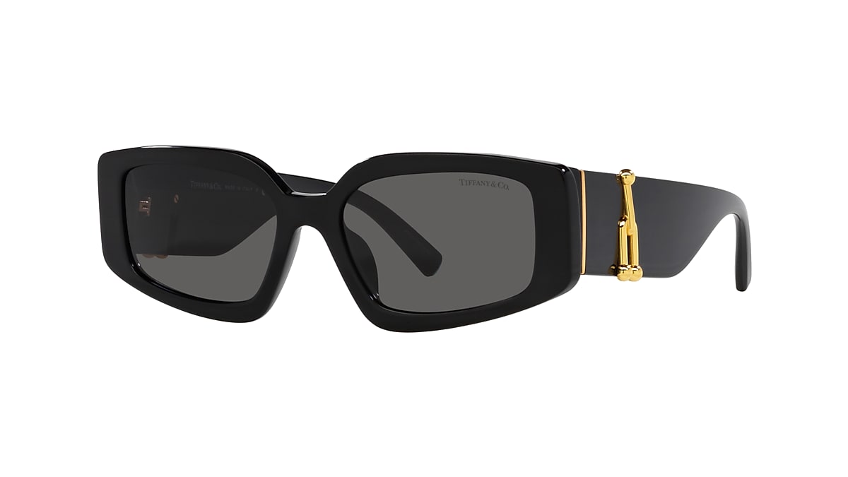 TIFFANY & CO. TF4208U Black - Woman Luxury Sunglasses, Dark Grey Lens