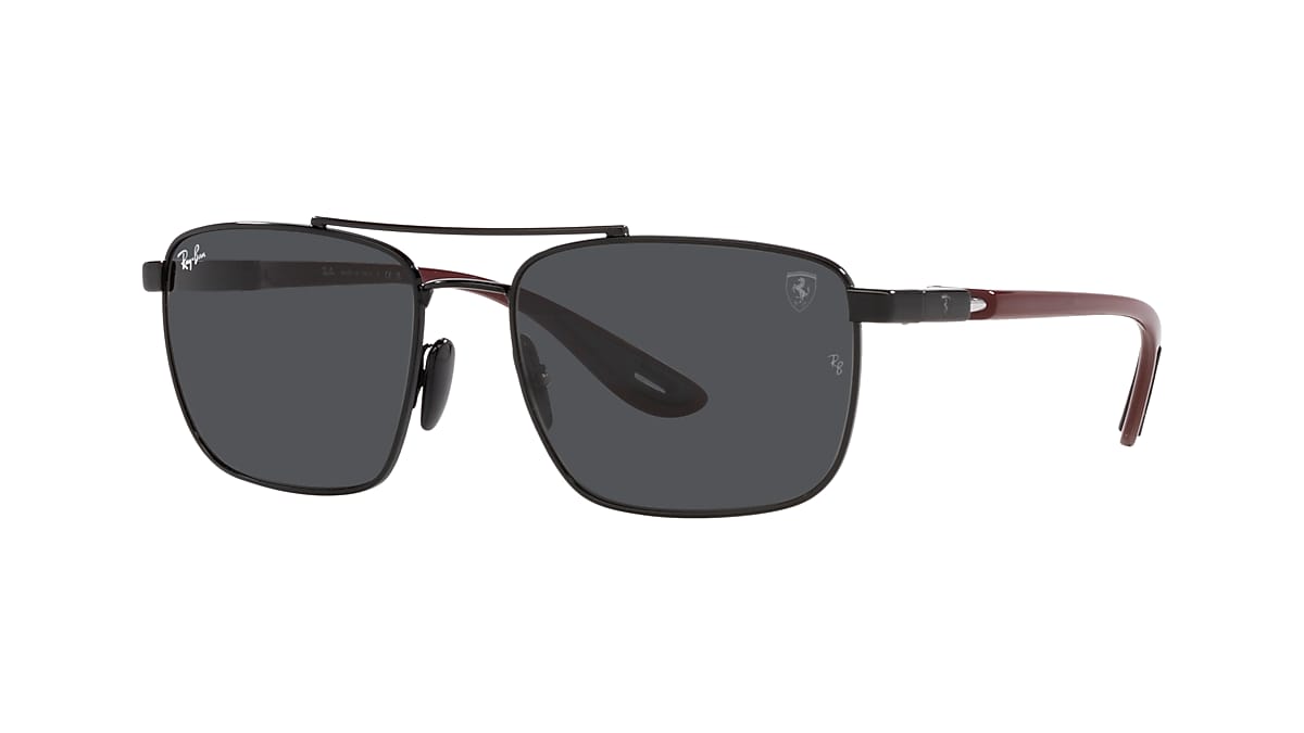 Ray-Ban RB3715M Scuderia Ferrari Collection 58 Dark Grey & Black