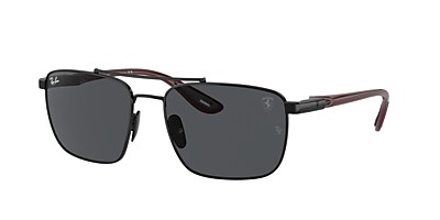 Ray-Ban RB3715M Scuderia Ferrari Collection 58 Dark Grey & Black