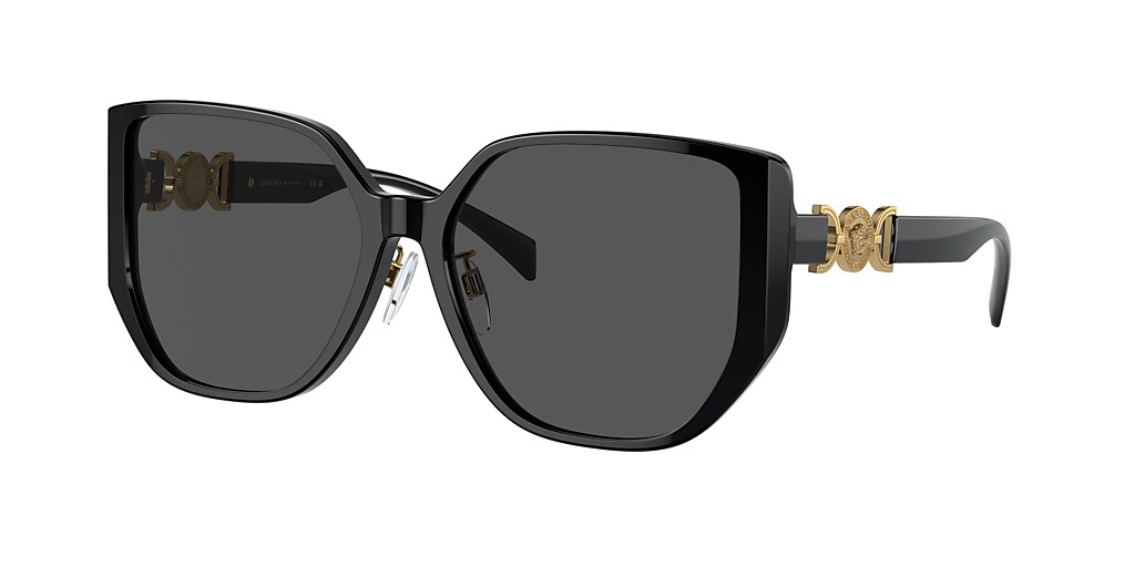 Versace VE4449D 58 Dark Grey & Black Sunglasses | Sunglass Hut Australia