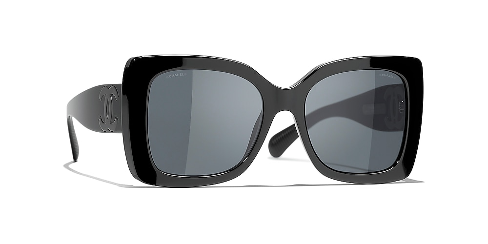 Chanel Square Sunglasses CH5494 53 Gray & Black Sunglasses