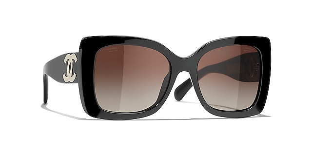 Get the best deals on CHANEL Polarized Black Square Sunglasses for