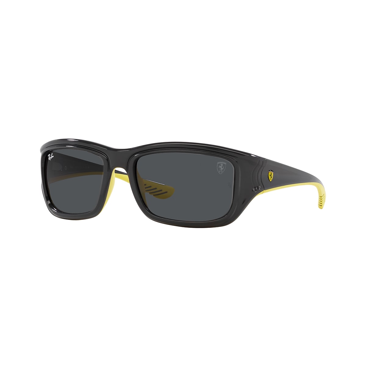 RAY-BAN RB4405M Scuderia Ferrari Collection Grey On Yellow - Men  Sunglasses, Dark Grey Lens