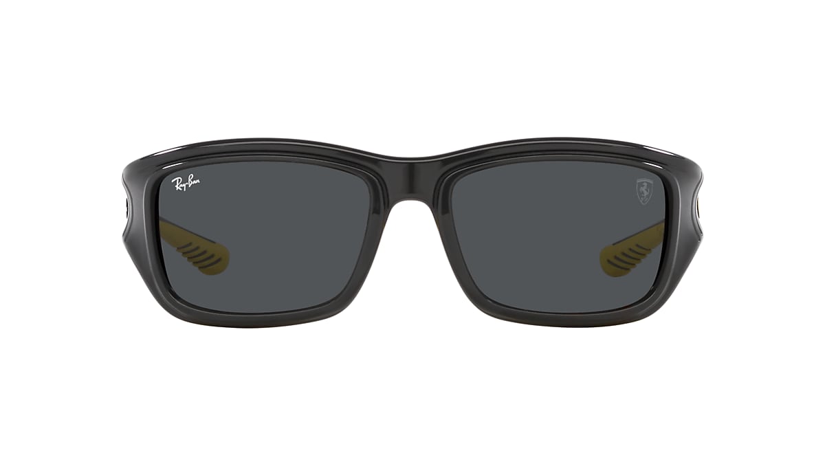 RAY-BAN RB4405M Scuderia Ferrari Collection Grey On Yellow - Man  Sunglasses, Dark Grey Lens