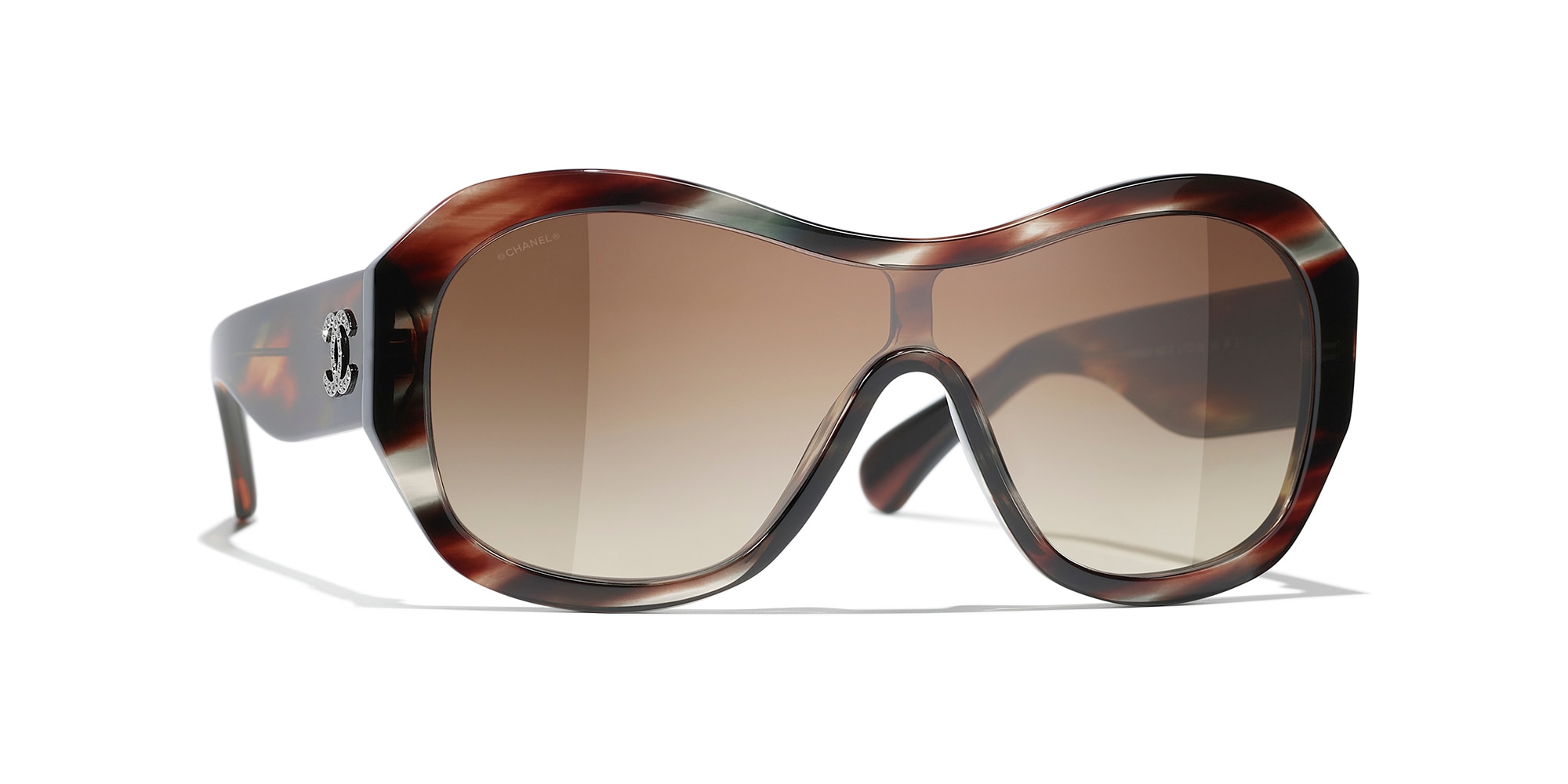 Pre-owned Chanel Woman Sunglasses Shield Sunglasses Ch5497b