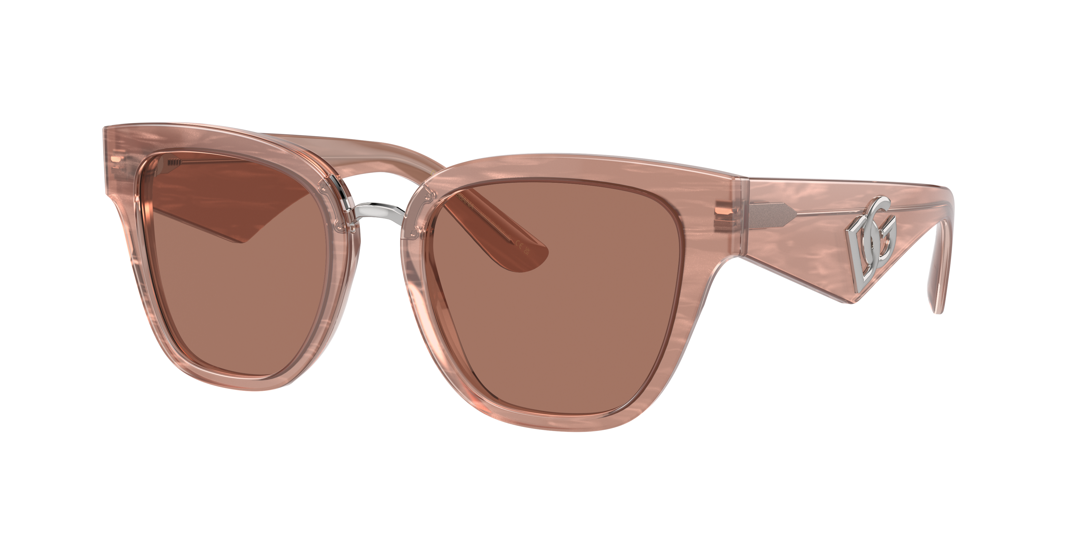 Dolce & Gabbana Dg4437 Butterfly-frame Acetate Sunglasses In Dark Brown