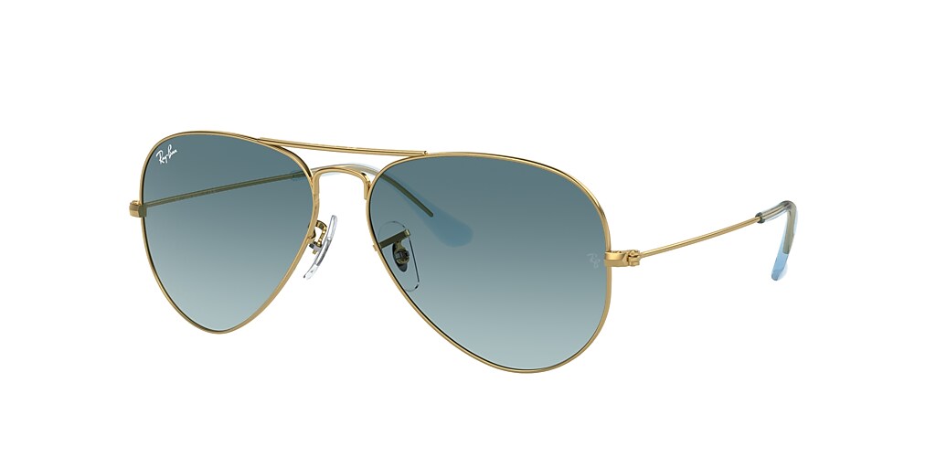 Ray-Ban RB3025 Aviator Gradient 58 Blue & Gold Sunglasses | Sunglass ...