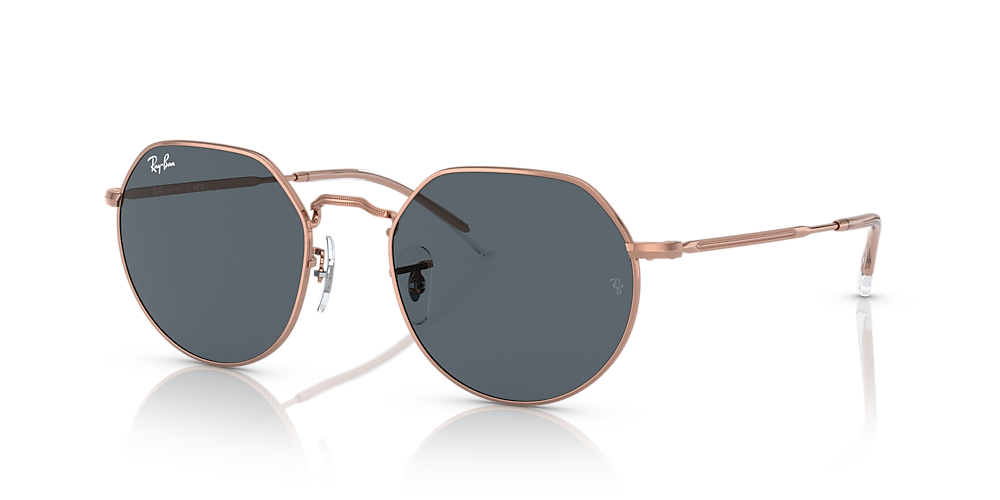 Ray-Ban RB3565 Jack Rose Gold 51 Blue & Rose Gold Sunglasses