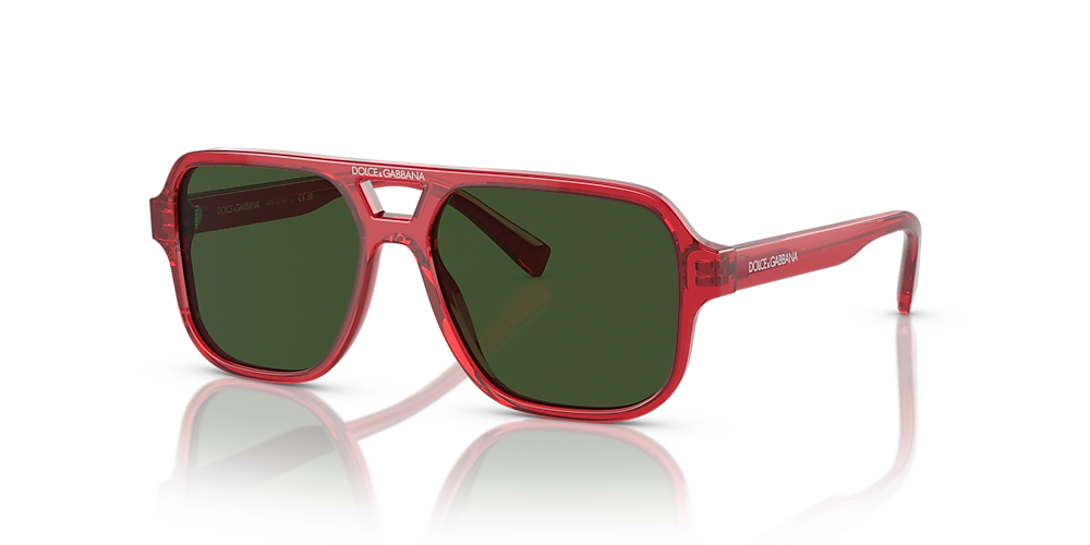 Dolce&Gabbana 50 Dark Green & Red Sunglasses | Sunglass Hut USA