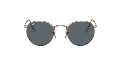 Ray Ban RB3447 Round Metal Rose Gold 50 Blue Rose Gold