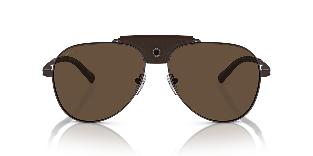 Bvlgari BV5061Q 60 Dark Brown & Matte Brown Sunglasses