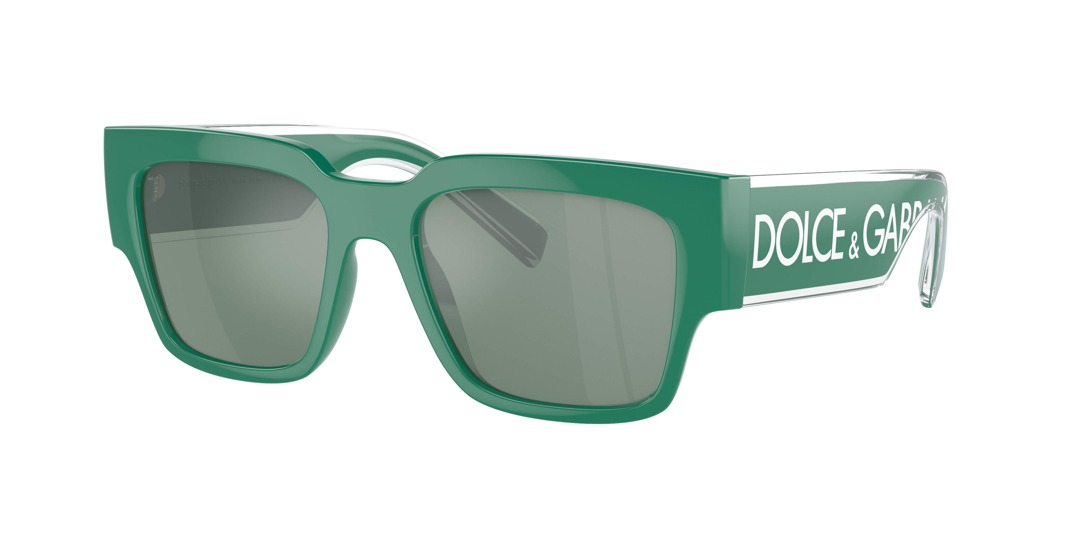 Shop Dolce & Gabbana Dolce&gabbana Man Sunglasses Dg6184 In Petrol Green Mirror Silver
