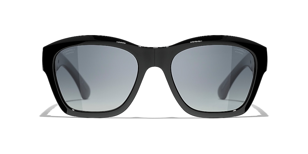 Chanel Square Sunglasses CH6055B 54 Gray & Black & Gold Polarised Sunglasses