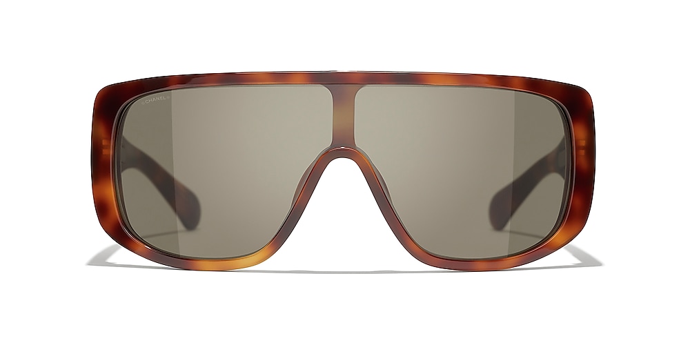 Chanel 5495 1295/3 Sunglasses Shield Sunglasses Brown