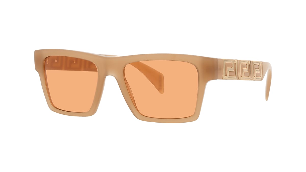 Versace VE4445F 54 Dark Orange & Opal Beige Sunglasses