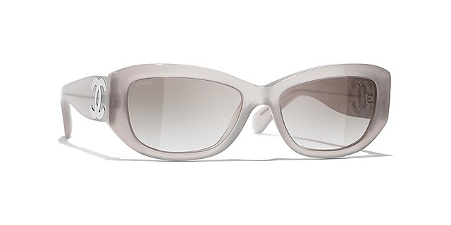 Chanel Rectangle Sunglasses CH5493 55 Brown & Black Sunglasses