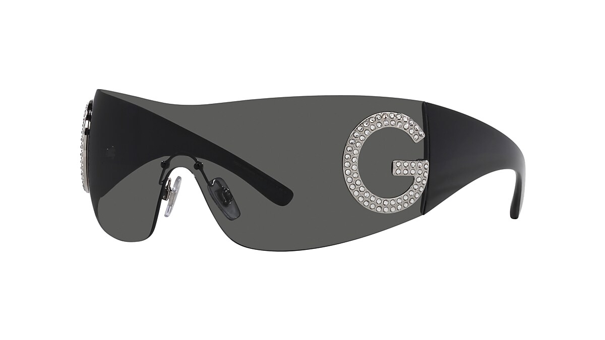 DOLCE&GABBANA DG2298B Black - Women Luxury Sunglasses, Dark Grey Lens