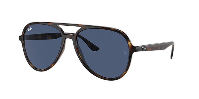 Ray-Ban RB4376F 57 Dark Blue & Havana Sunglasses | Sunglass