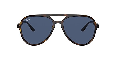 Ray-Ban RB4376F 57 Dark Blue & Havana Sunglasses | Sunglass Hut Canada